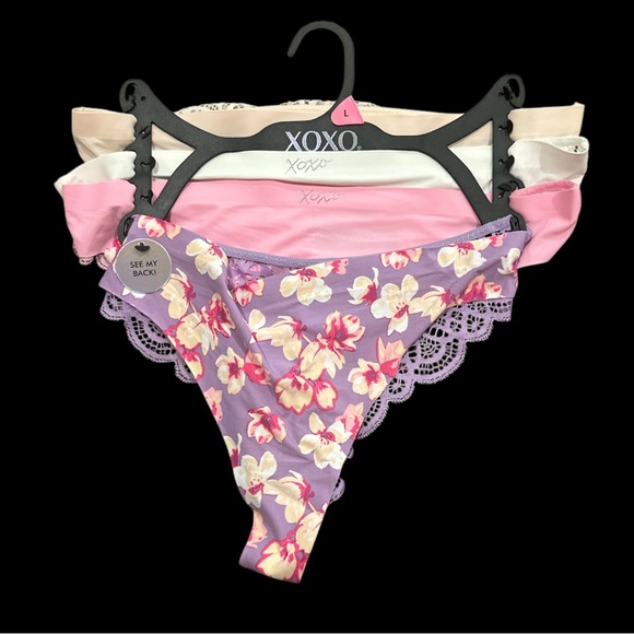 XOXO 4-Pack Panties with  Back Lace Size Large - Picture 3 of 12